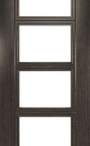 Internal Dark Grey Ash Montreal (CLEAR GLASS) Pre-Finished Door